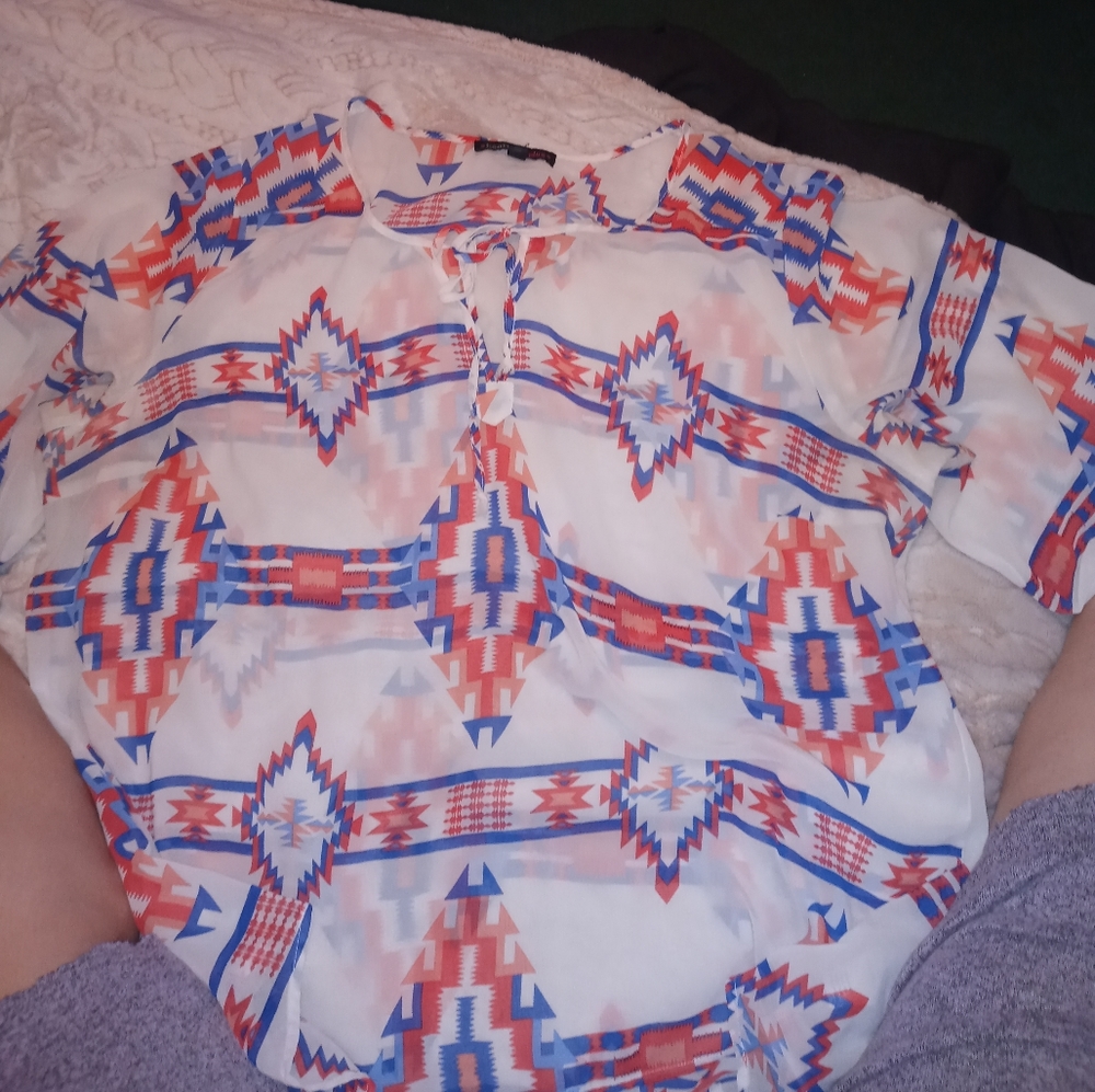 Sheer Aztec shirt